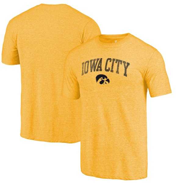 Iowa Hawkeyes Fanatics Branded Yellow Arched City Tri Blend T-Shirt,We sell and wholesale Iowa Hawkeyes Fanatics Branded Yellow Arched City Tri Blend T-Shirt on line form chian!